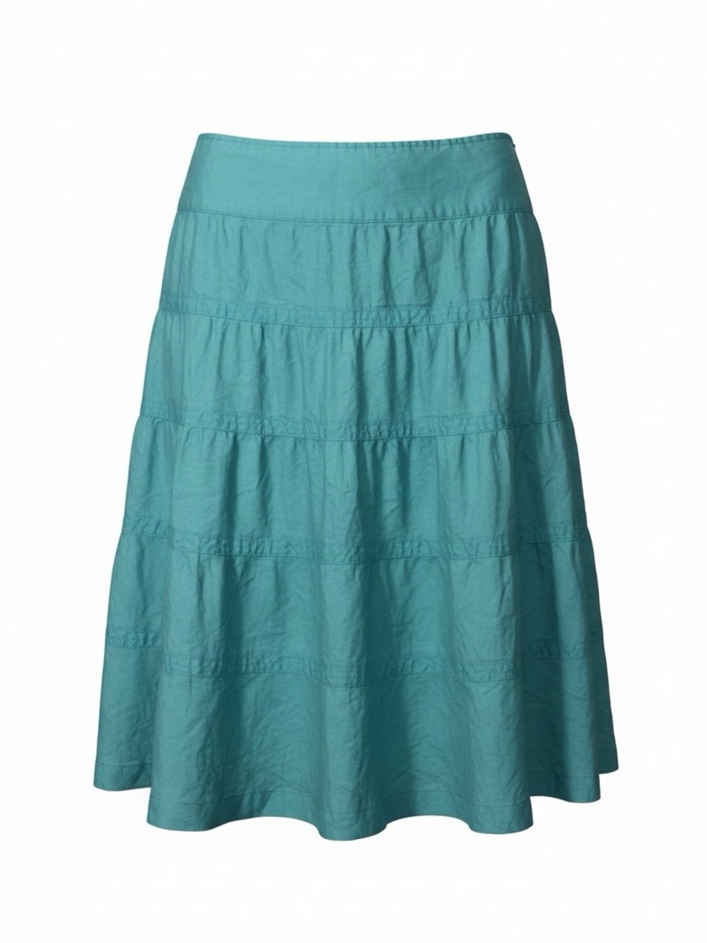 Richard Malcolm Irish Linen Skirt A-Line Midi Skirt Boho Coastal Grandma